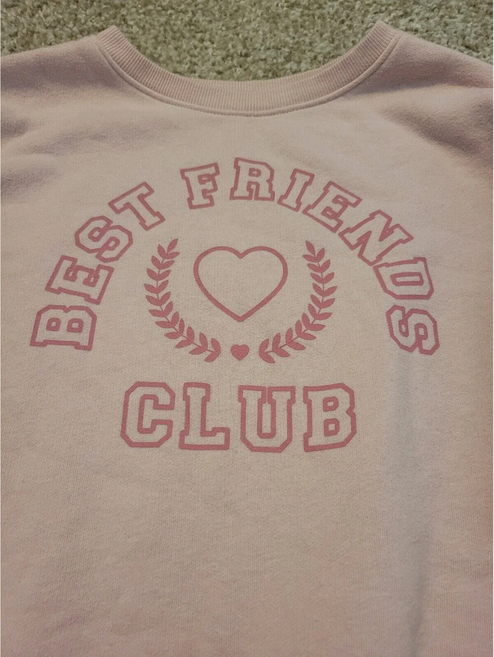 Jumping Beans Girls Pink Best Friends Club Pull Over Sweater Size 7